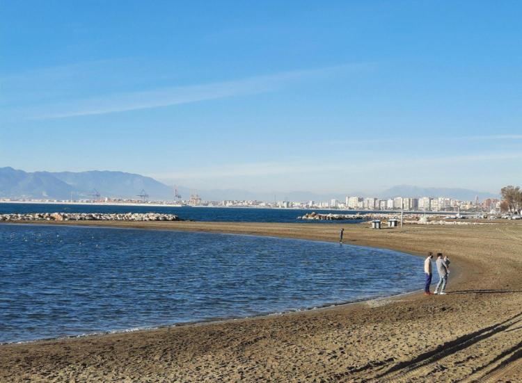 Apartamento En La Playa En Paseo Maritimo Málaga Eksteriør bilde